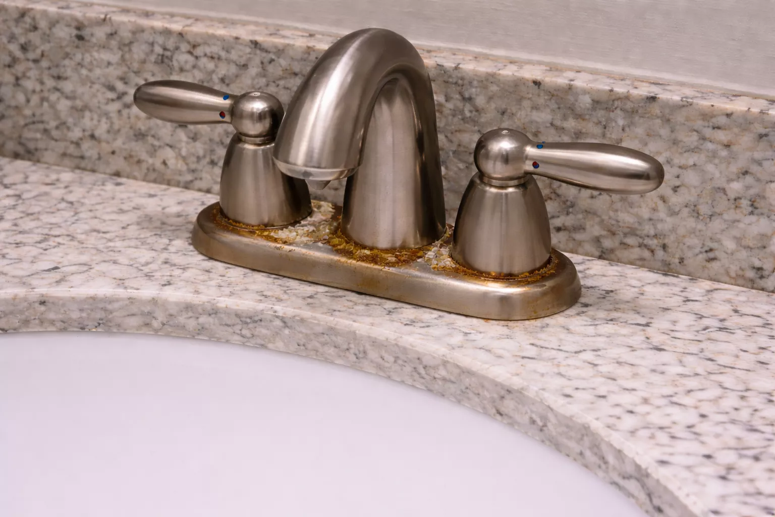 Faucet hard water before