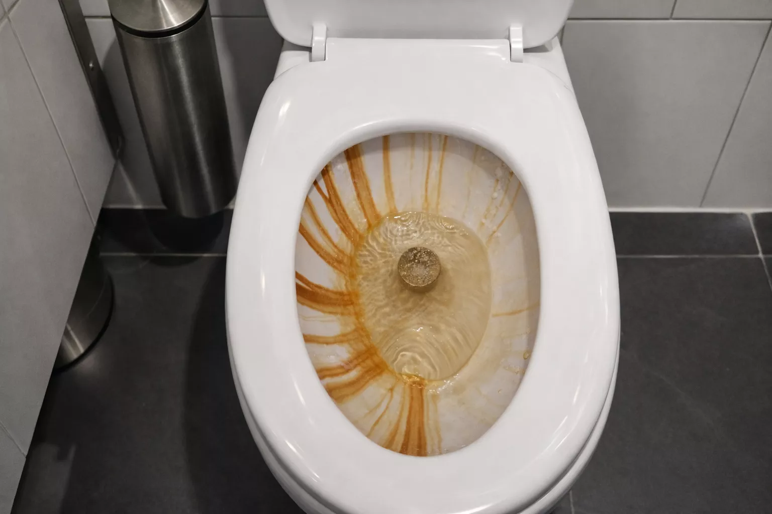 Old rust stains before